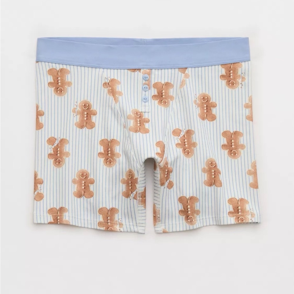 Aerie Super chill Cotton High Waisted Boyshort Underwear - Gingerbread - Size L